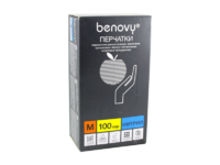 Перчатки BENOVY о/р н/ст. н/оп.НИТРИЛОВЫЕ р-р М 50 пар в уп.